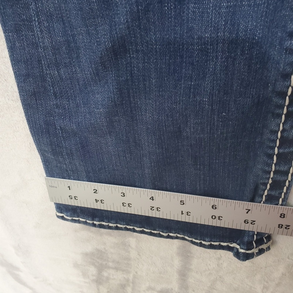 Rock Revival Jeans Women 25 (27x32) Amy Boot Y2K Lowrise Denim Embroidered Bling - Picture 11 of 11
